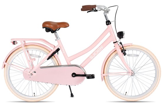 SJOEF City Meisjesfiets 22 inch - Kinderfiets 7, 8 & 9 jaar - LED verlichting - Inclusief Slot - Roze van SJOEF