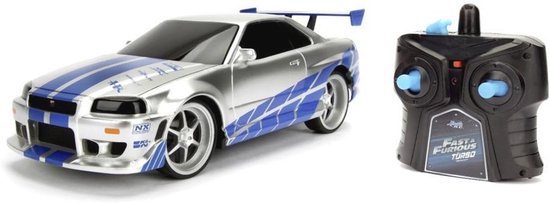 Snelheids RC Auto Nissan Skyline GTR 1:24 met Afstandsbediening van Merkloos