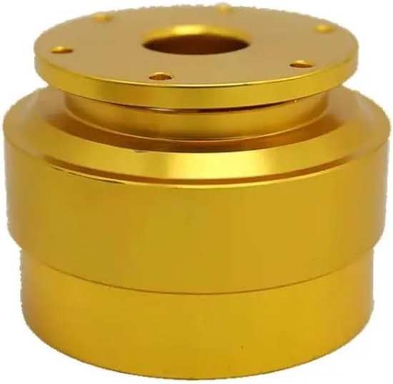 Snelkoppelingsnaafadapter - Stuur Adapter - Racesimulator Stuur - Aluminium Constructie - 70mm 6-gats - Goud van Merkloos