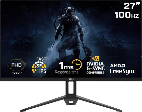 Snelle 27 inch IPS Gaming Monitor 100Hz Full HD met 1ms Reactietijd van Merkloos