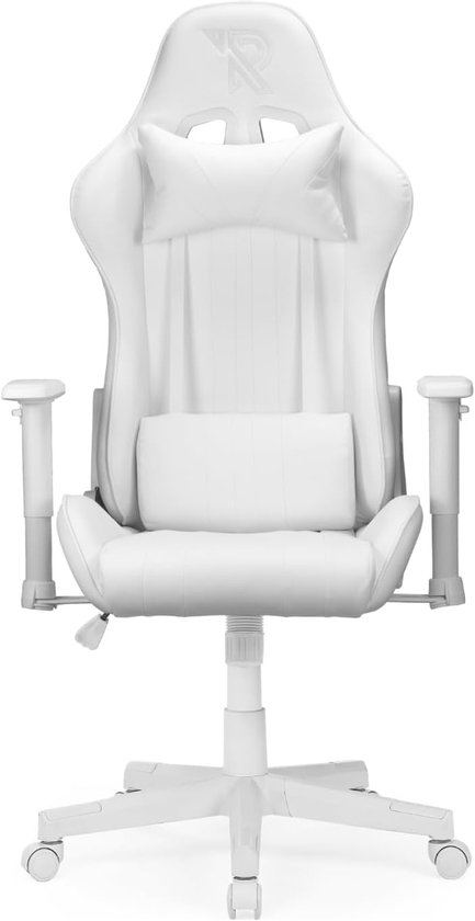 SnelShoppen - Felix Gaming Chair - Luxe Gaming Stoel - PU Leer - Ergonomisch Ontwerp - Wit - Perfect voor Gamers - Race Design van snelshoppen