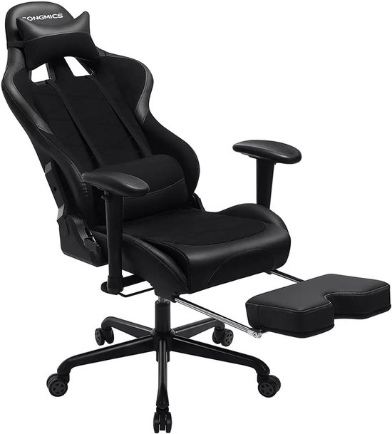 SnelShoppen - Gamingstoel Austin - Lederen ergonomische gaming chair met rugleuning en armleuning - In hoogte verstelbaar - Luxe design voor gamers