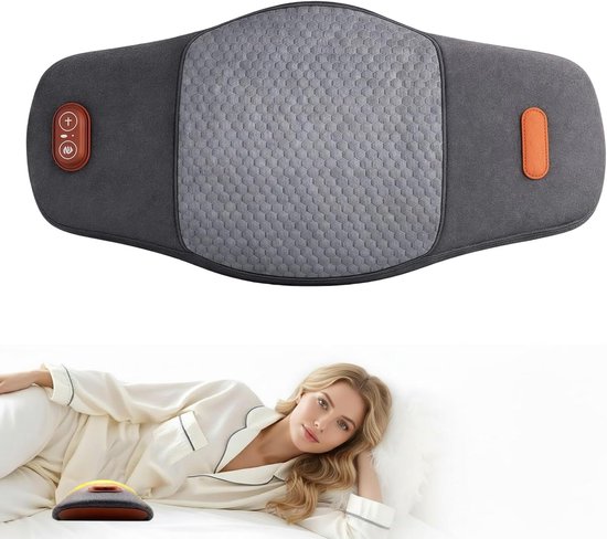 SnelShoppen - Lendenkussen 3-in-1 Rugmassageapparaat met Warmte en Trillingsmassage, Ergonomisch Lendesteun, Elektrisch Massageapparaat voor Bureausto van snelshoppen