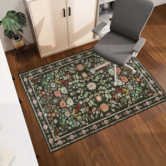 SnelShoppen - Office Chair Mat 90x120cm Zwart Vloerbeschermer voor Houten Vloer - Anti-Slip Mat voor Kantoorstoel en Gaming Stoel - Ideaal voor Harde