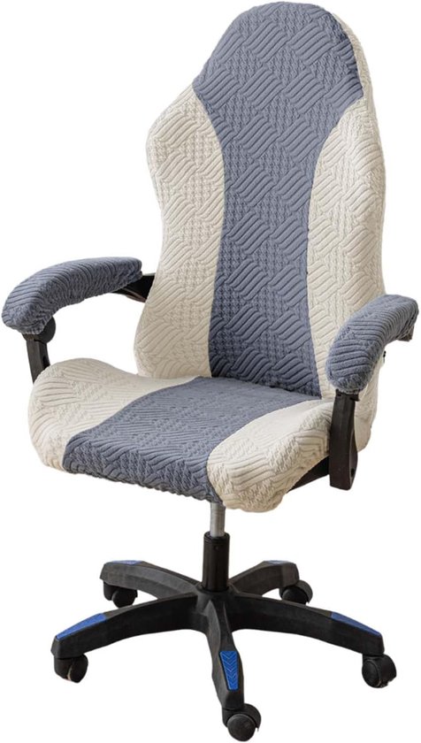 SnelShoppen - Pack van 4 Wasbare Gaming Stoel Covers met Rits, Anti-Slip, Geschikt voor Gaming, Computer en Draai Stoelen - Stretchy Materialen - Zwar
