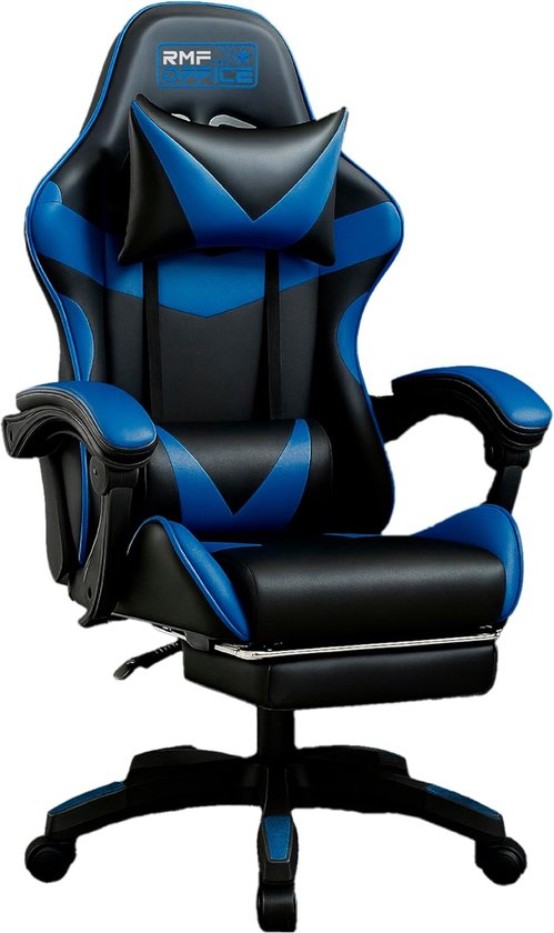 SnelShoppen - Professionele Gaming Stoel - Ergonomische & Kantelbare Gaming Chair met Voetsteun - Comfortabele en Ontspannende Stoel met Zwenkwielen,