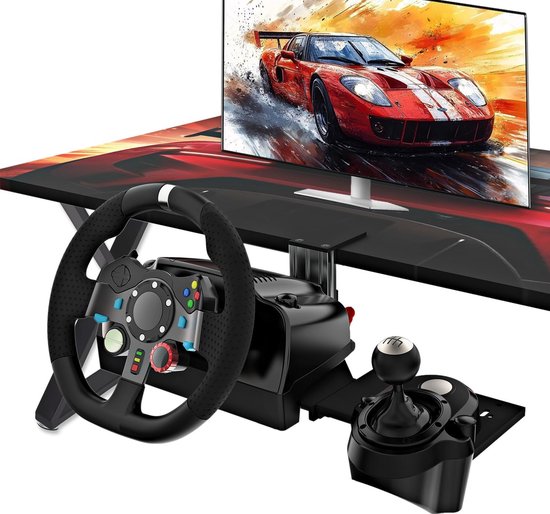 SnelShoppen - Universele Sim Racing Radstandhouder met Klem voor Racing Cockpit, Voor Lenkingen en Schalthebels, Compatibel met Diverse Merken en Mode