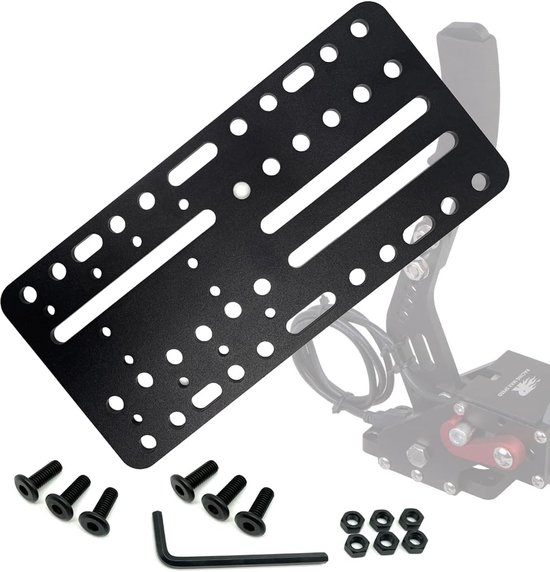 SnelShoppen - Universele USB Handremhouder Plaat voor Sim Racing - 14-Bit Hallsensor - Compatibel met Diverse Racegames - Roestvrijstalen Structuur