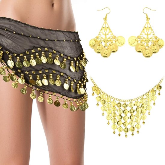 Solidchoice - Belly Dance Heup Sjaal met Munten voor Optredens van Solidchoice