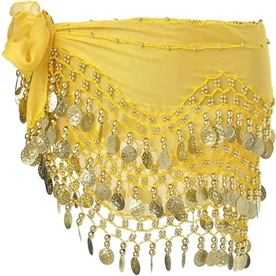 Solidchoice - Chiffon Buikdans Sjaal met Munten
