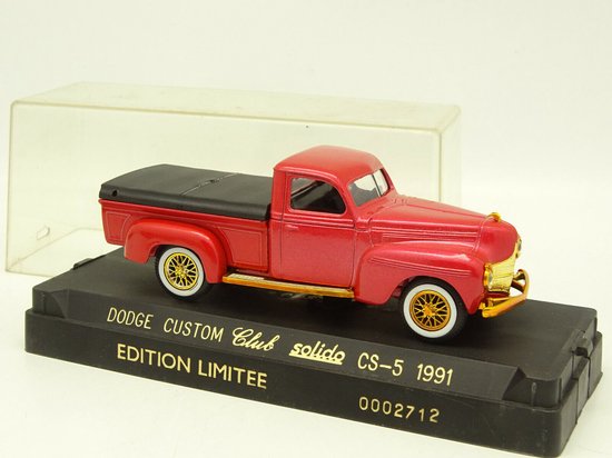 SOLIDO DODGE CUSTOM CLUB SOLIDO EDITION LIMITE 1991 1:43 CS-5 van Solido