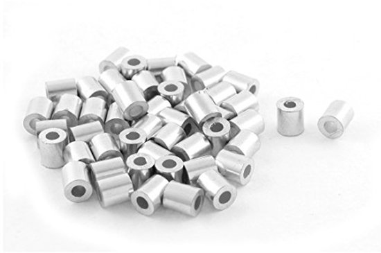 sourcing folder 50pcs aluminum cable holders sleeves for 2mm steel cable press clamps van Merkloos