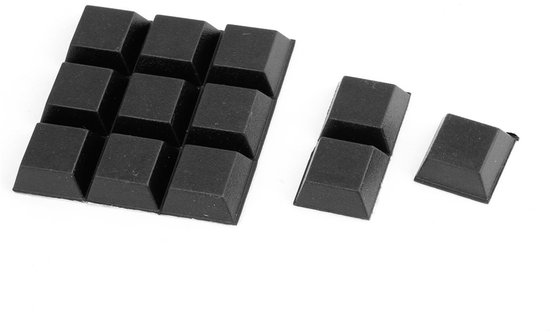 Sourcing Folder Self-adhesive Rubber Feet Table Chair Foot 20mm x 20mm x 8mm 12-in-1 van Merkloos