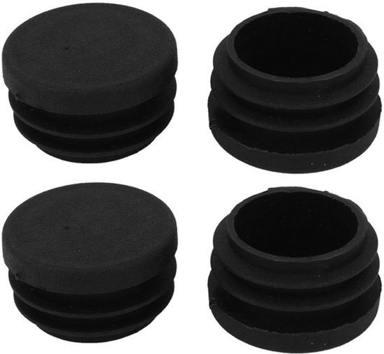 sourcing map 30 mm x 21 mm, plastic, zwart, blinde pluggen voor poten, buisinvoeren, 4 stuks