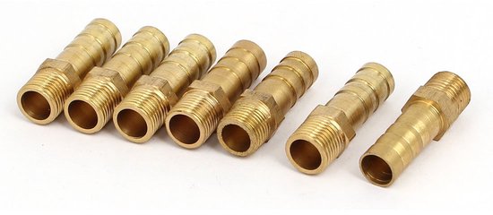 Sourcing Map thread male G 1/8 8 8 mm diameter hose connection, 7 pieces van Merkloos
