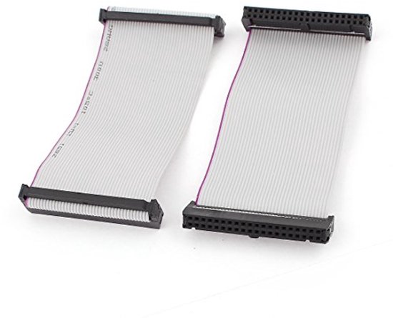 sourcingmap 2pcs FC40P 40Pin DIY IDC Socket Extension Flat Ribbon Cable 10cm van Merkloos