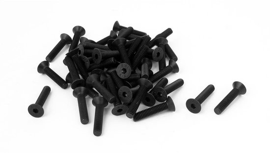 sourcingmap M4x20mm 10.9 Carbon Steel Countersunk Head Hex Socket Screw 50pcs