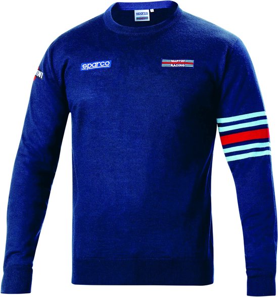 Sparco Crewneck Sweatshirt Merino Wool Martini Racing - marineblauw / l van Merkloos