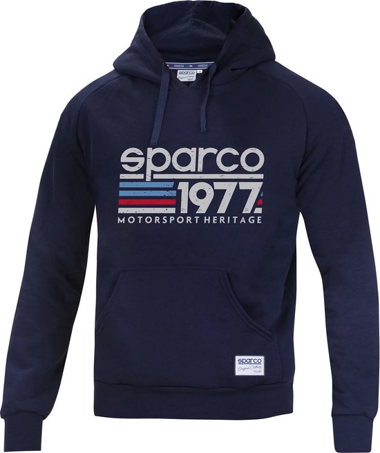 Sparco Hoodie 1977 - Marineblauw - Maat XL