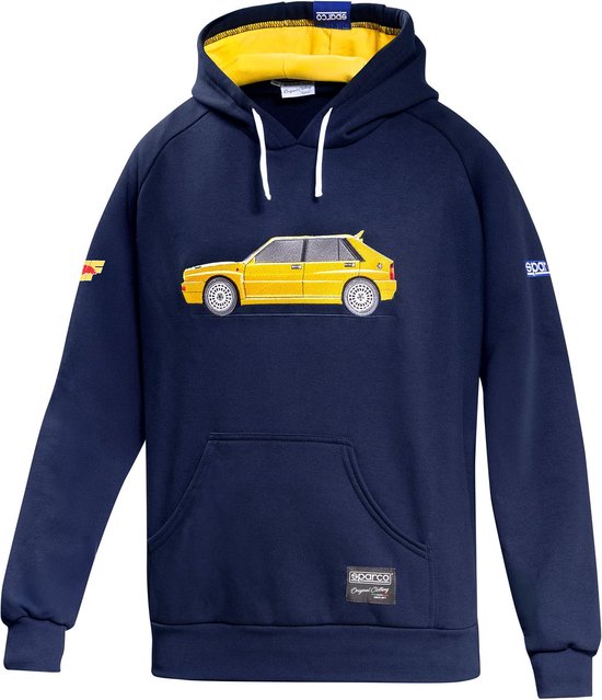Sparco Lancia HF Delta Hoodie - Multicolor — Marineblauw — XXL