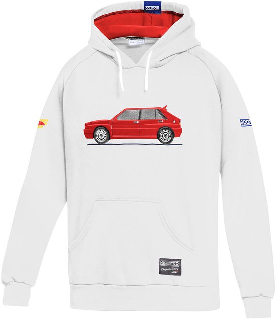 Sparco Lancia HF Delta Hoodie - Multicolor - Wit van Sparco