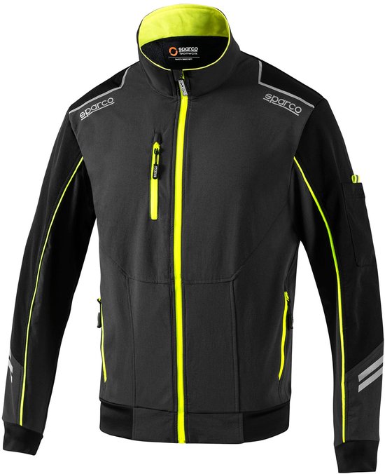 Sparco Light-Shell Jas Tech Austin Softshell Jas - Zwart — Groen — XS
