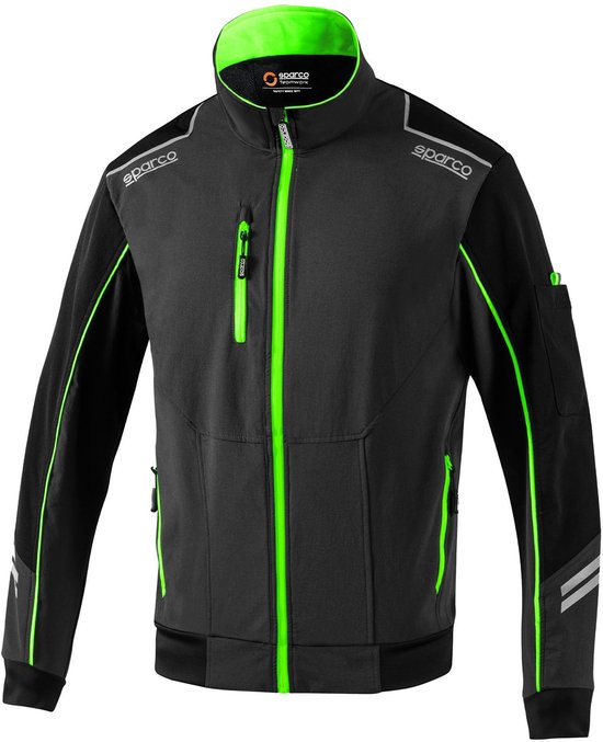 Sparco Light-Shell Jas Tech Austin Softshell Jas - Zwart - Oranje - XS van Sparco