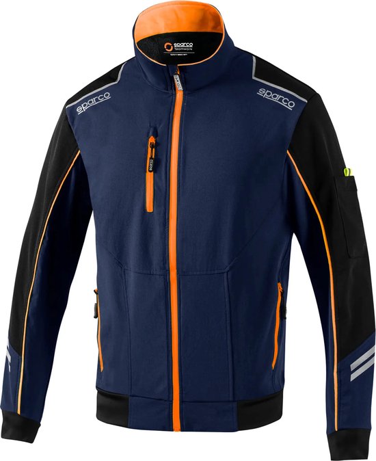 Sparco Light-Shell Jas Tech Austin Softshell Jas - Zwart — Oranje