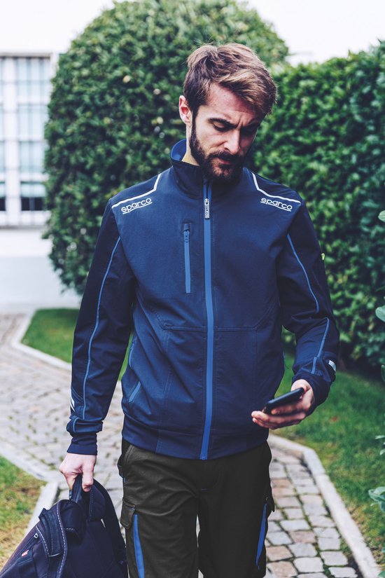 Sparco Light-Shell Jas Tech Austin Softshell Jas - Zwart