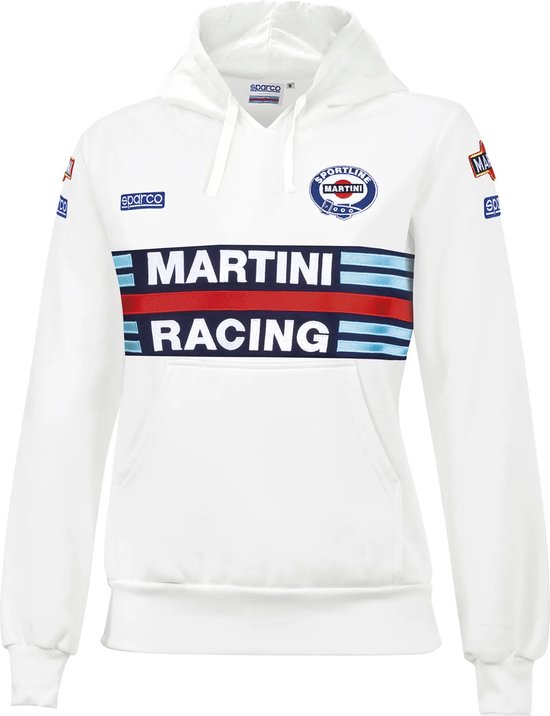 Sparco Martini Racing Dames Hoodie - Wit - Dames hoodie maat L van Merkloos