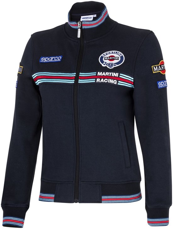 Sparco Martini Racing Full Zip Martini Racing Dames Vest - Marineblauw/Wit
