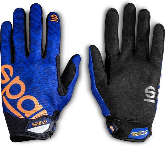 Sparco MECA-3 Handschoenen - Handschoenen voor Optimaal Comfort - Blauw/Oranje - Maat XL van Sparco