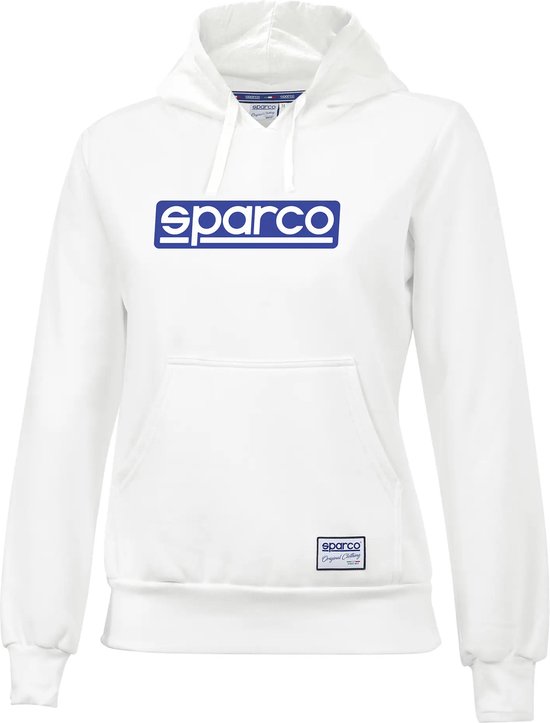 Sparco ORIGINAL Hoodie voor dames - Dames hoodie met Sparco logo - Wit - Dame hoodie maat M van Merkloos