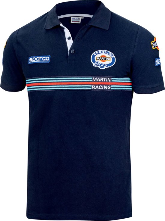 Sparco Replica Martini Racing Poloshirt - Marineblauw - Maat XXL van Sparco