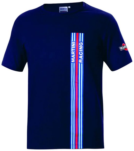 Sparco T-Shirt Martini Racing Big Stripes - marineblauw / 3xl - T-Shirt - 01339MRBM6XXX van Sparco