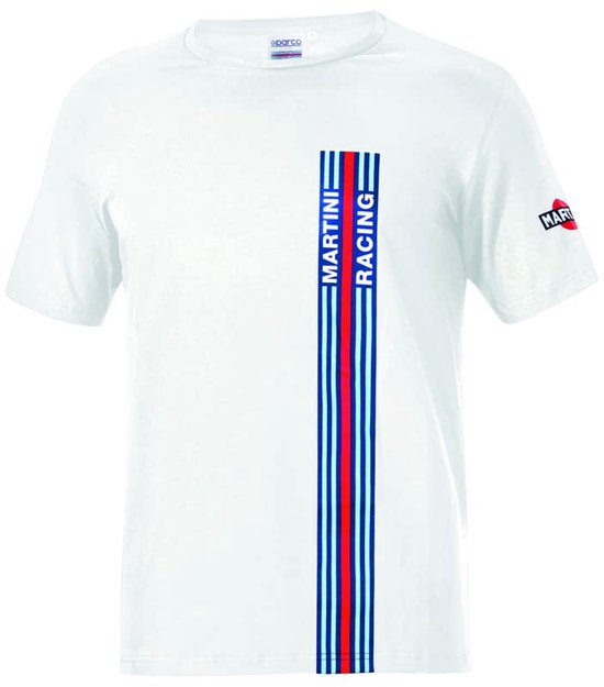 Sparco T-Shirt Martini Racing Big Stripes - wit / 3xl - T-Shirt - 01339MRBI6XXX van Sparco
