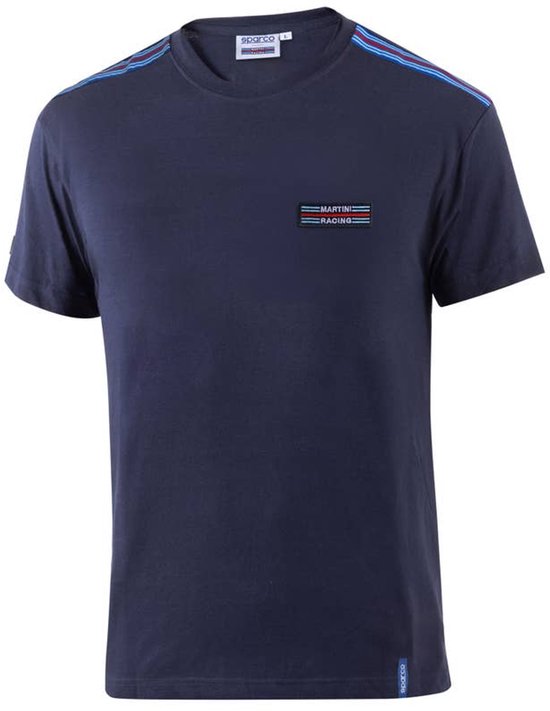 Sparco T-Shirt Martini Racing Top Stripes - blauw / 3xl - T-Shirt - BML0007D0N023XL van Sparco