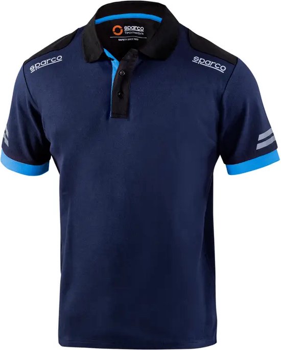 Sparco TECH Polo Marineblauw/Blauw Polo maat L van Sparco