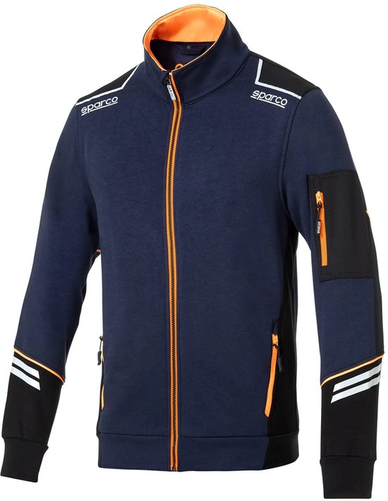 Sparco Tech Sweatshirt met rits | black-orange / s | Vests | 02429NRAF1S van Sparco