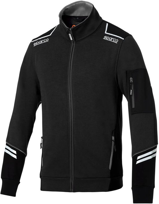 Sparco Tech Sweatshirt met rits | grijs-geel / xl | Vests | 02429GSGF4XL van Sparco