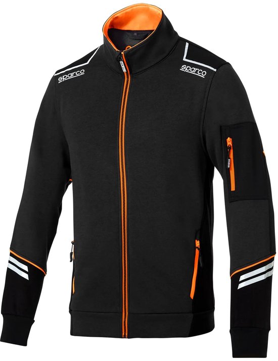 Sparco Tech Sweatshirt met rits | zwart-grijs / 2xl | Vests | 02429NRGS5XXL van Sparco
