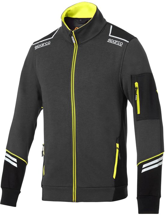 Sparco Tech Sweatshirt met rits | zwart-grijs / xs | Vests | 02429NRGS0XS van Sparco
