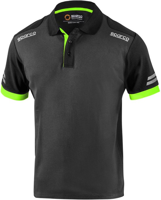 Sparco Tech Toledo Poloshirt Heren - Werkpolo - Zwart - Maat S