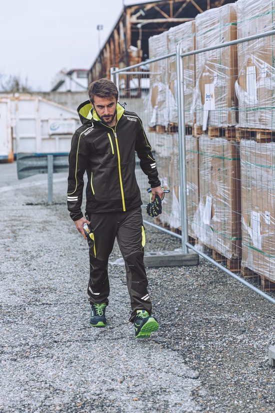 Sparco Tech York Softshell Jas - Zwart — Grijs — XS