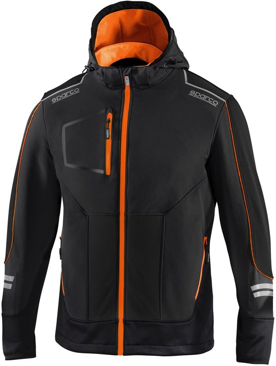 Sparco Tech York Softshell Jas - Zwart — Grijs