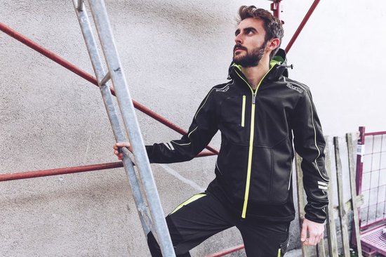 Sparco Tech York Softshell Jas - Zwart — Groen — XXXL
