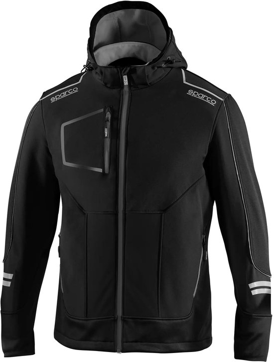 Sparco Tech York Softshell Jas - Zwart — XXL