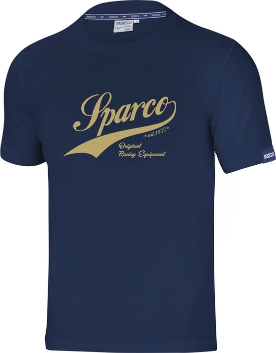 Sparco VINTAGE T-Shirt - Stijl en comfort voor de motorsportliefhebber - XL - Blauw van Sparco