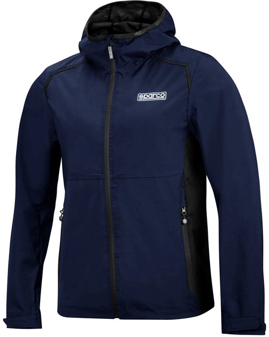 Sparco WINDBREAKER – Wind- en Waterdichte Unisex Jas met Racing Design - Marineblauw / 3xl van Sparco
