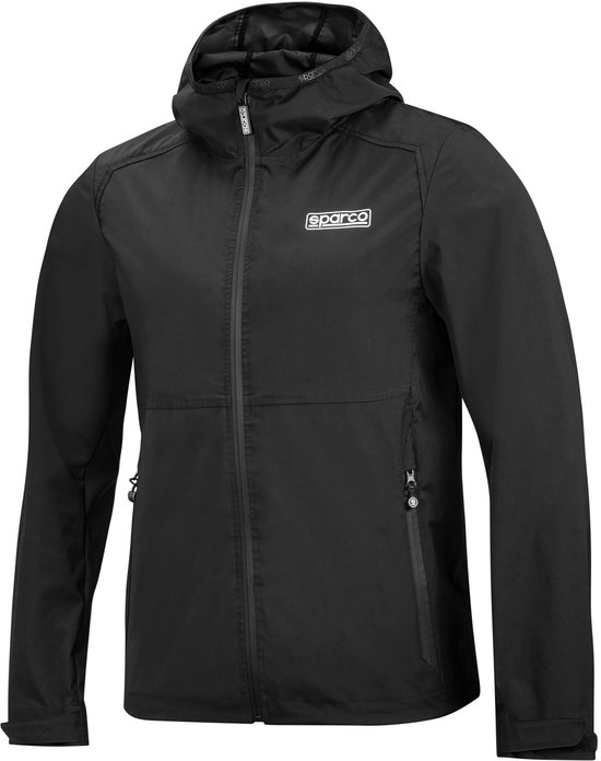 Sparco Windjack Heren & Dames - Racing Windjack met Capuchon - Grijs/Zwart - Maat XXXL van Sparco